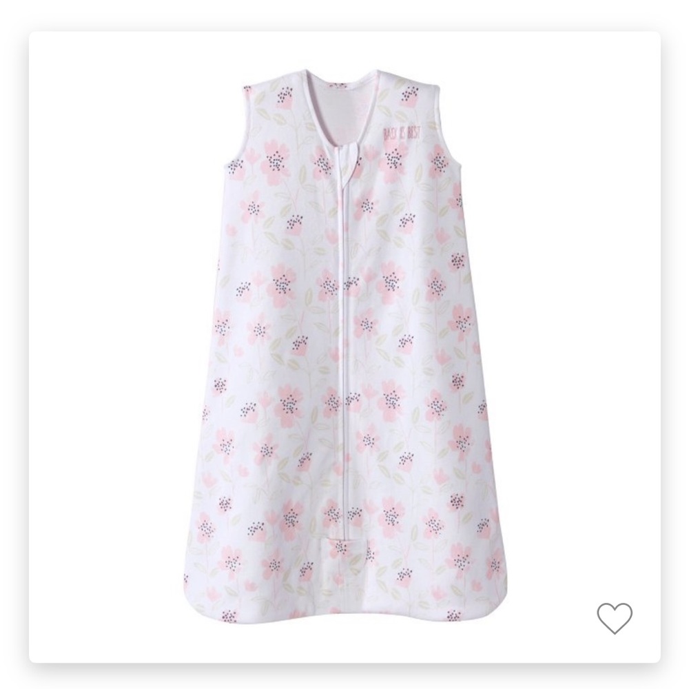 Halo Cotton Wearable Blanket (Sleepsack), Medium (6-12 mo), Blush Wildflower